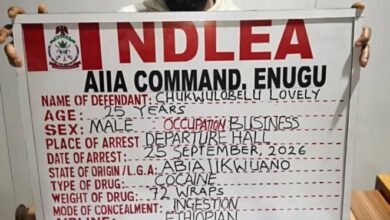 Newlywed Excretes Cocaine as NDLEA Intercepts Opioids Worth ₦3bn at Lagos Airport 12 IMG 20260927 120336