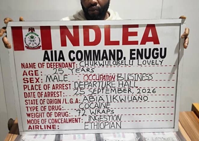 Newlywed Excretes Cocaine as NDLEA Intercepts Opioids Worth ₦3bn at Lagos Airport 7 IMG 20260927 120336