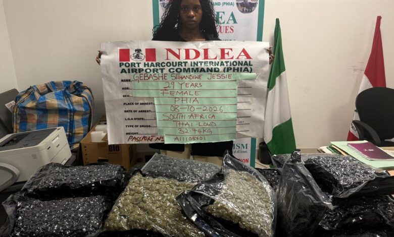 NDLEA Arrests S. African Woman with Thai Loud at P. Harcourt Airport, Seizes Drugs from Pakistan, UK in Lagos 10 IMG 20261011 WA0004