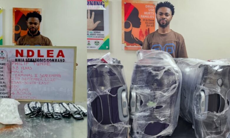 NDLEA Intercepts 4.8kg Cocaine at Lagos Airport, Other Illicit Drugs Worth ₦5bn 1 IMG 20261004 114530